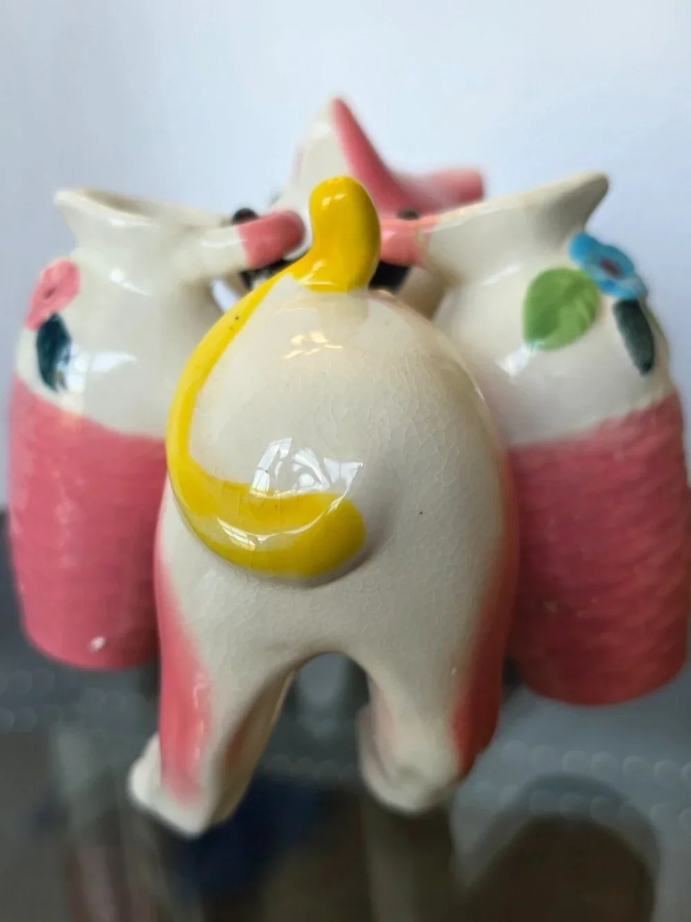 Vintage Tilso Cat Set Salt Pepper Shakers Oil Vinegar Anthropomorphic RARE
